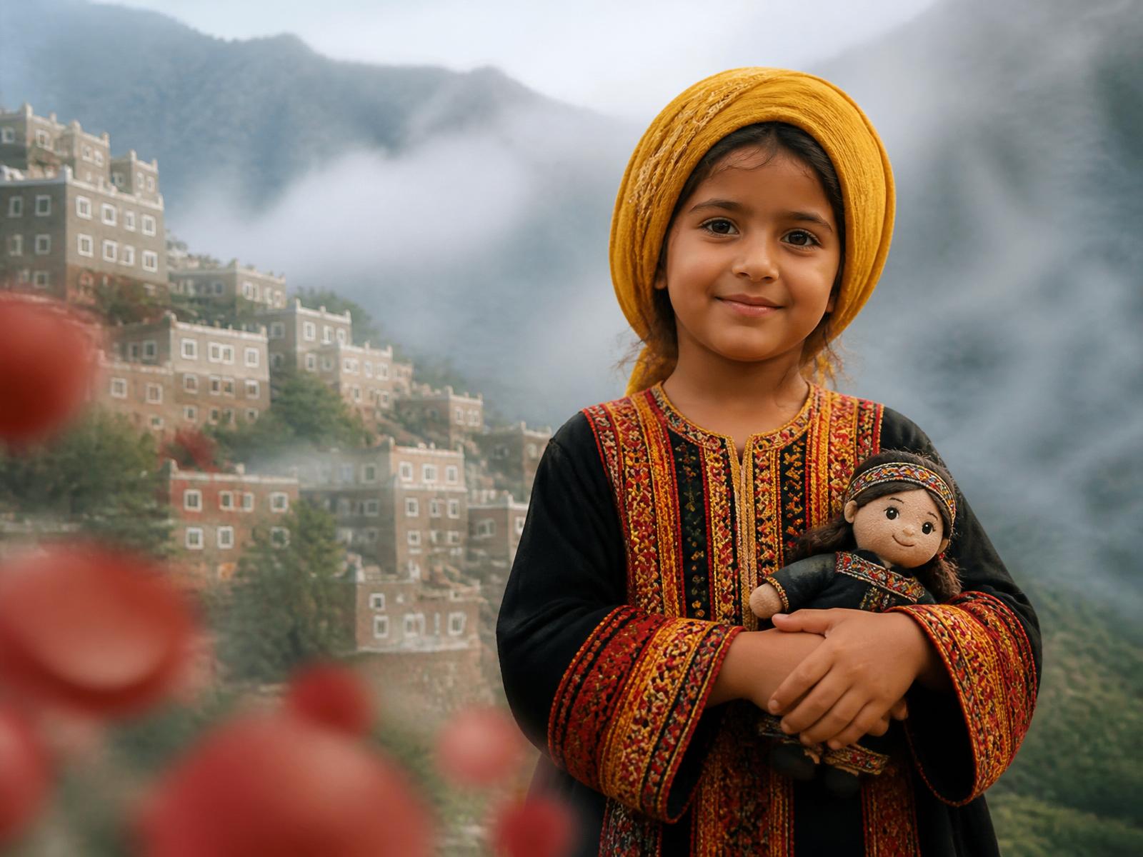 Child in traditional Asir attire